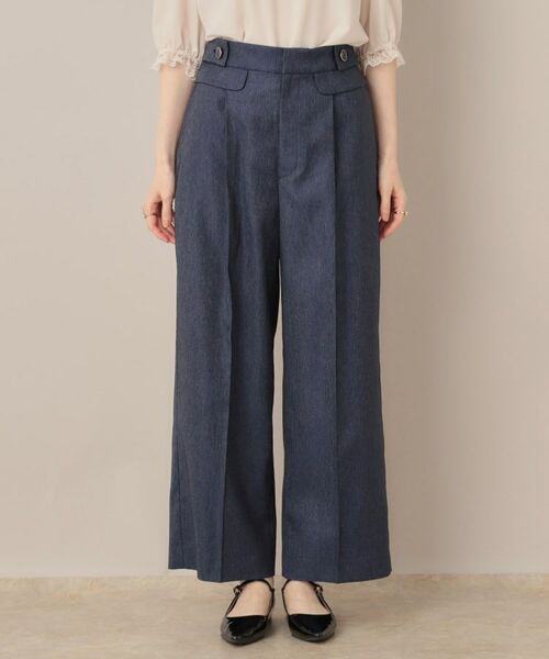 Couture Brooch / クチュールブローチ パンツ | 【マシンウォッシャブル・スッキリ見え】デニムライク釦デザインパンツ | 詳細25