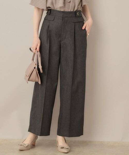 Couture Brooch / クチュールブローチ パンツ | 【マシンウォッシャブル・スッキリ見え】デニムライク釦デザインパンツ | 詳細4