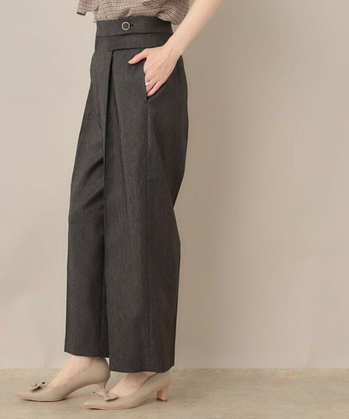 Couture Brooch / クチュールブローチ パンツ | 【マシンウォッシャブル・スッキリ見え】デニムライク釦デザインパンツ | 詳細5