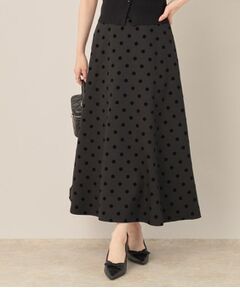 Couture Brooch / クチュールブローチ ロング・マキシ丈スカート | フロッキードットフレアスカート