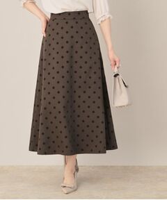 Couture Brooch / クチュールブローチ ロング・マキシ丈スカート | フロッキードットフレアスカート