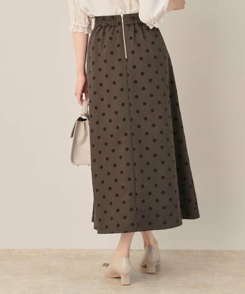 Couture Brooch / クチュールブローチ ロング・マキシ丈スカート | フロッキードットフレアスカート | 詳細10