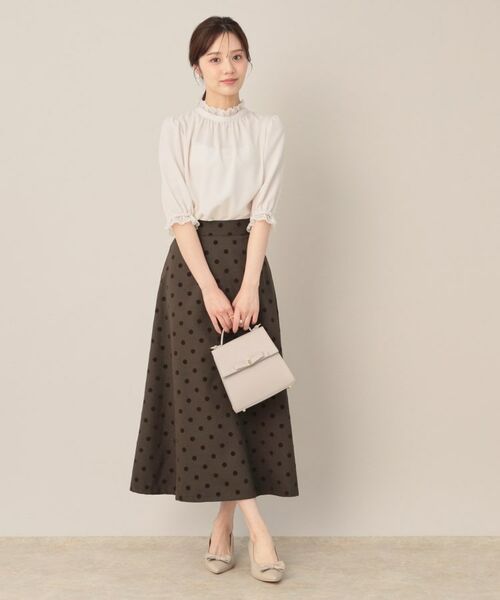 Couture Brooch / クチュールブローチ ロング・マキシ丈スカート | フロッキードットフレアスカート | 詳細11