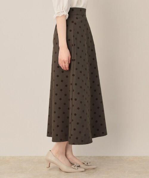 Couture Brooch / クチュールブローチ ロング・マキシ丈スカート | フロッキードットフレアスカート | 詳細16