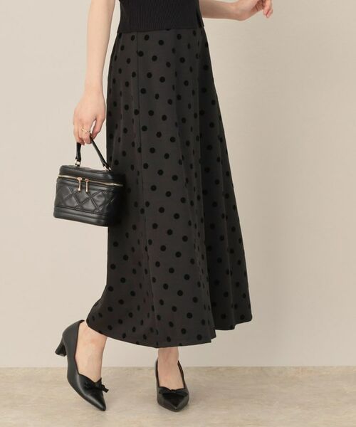 Couture Brooch / クチュールブローチ ロング・マキシ丈スカート | フロッキードットフレアスカート | 詳細2