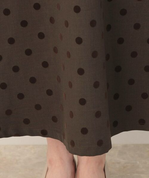 Couture Brooch / クチュールブローチ ロング・マキシ丈スカート | フロッキードットフレアスカート | 詳細20