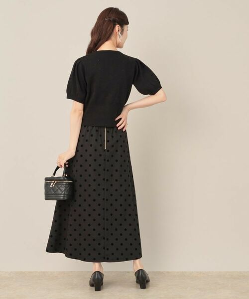Couture Brooch / クチュールブローチ ロング・マキシ丈スカート | フロッキードットフレアスカート | 詳細6