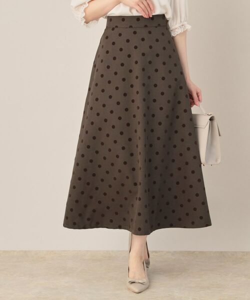 Couture Brooch / クチュールブローチ ロング・マキシ丈スカート | フロッキードットフレアスカート | 詳細8