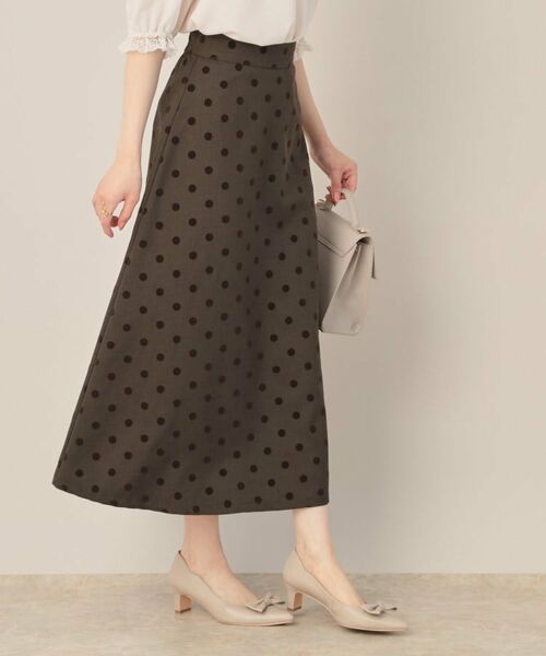 Couture Brooch / クチュールブローチ ロング・マキシ丈スカート | フロッキードットフレアスカート | 詳細9