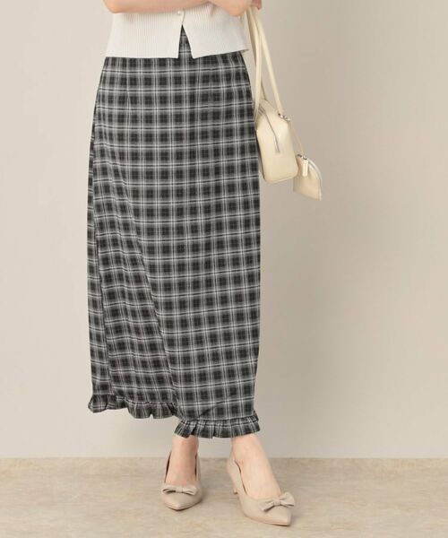 Couture Brooch / クチュールブローチ ロング・マキシ丈スカート | チェック裾フリルスカート | 詳細1