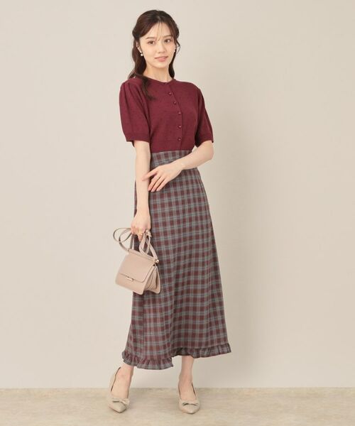 Couture Brooch / クチュールブローチ ロング・マキシ丈スカート | チェック裾フリルスカート | 詳細18