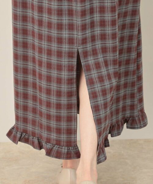 Couture Brooch / クチュールブローチ ロング・マキシ丈スカート | チェック裾フリルスカート | 詳細28