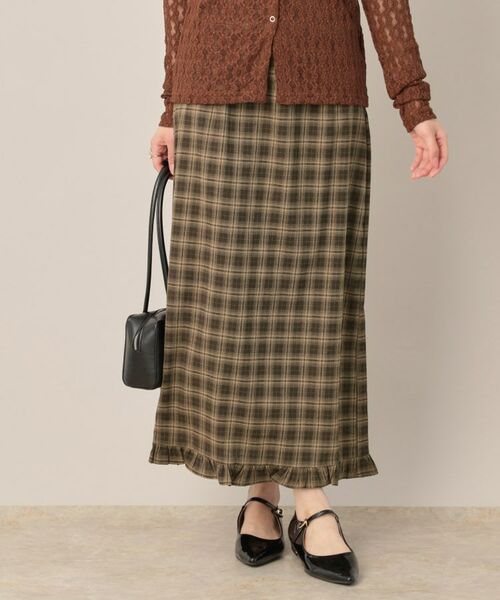 Couture Brooch / クチュールブローチ ロング・マキシ丈スカート | チェック裾フリルスカート | 詳細8