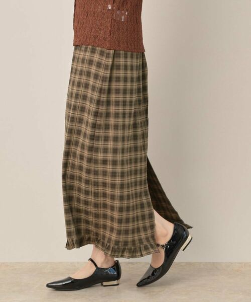 Couture Brooch / クチュールブローチ ロング・マキシ丈スカート | チェック裾フリルスカート | 詳細9