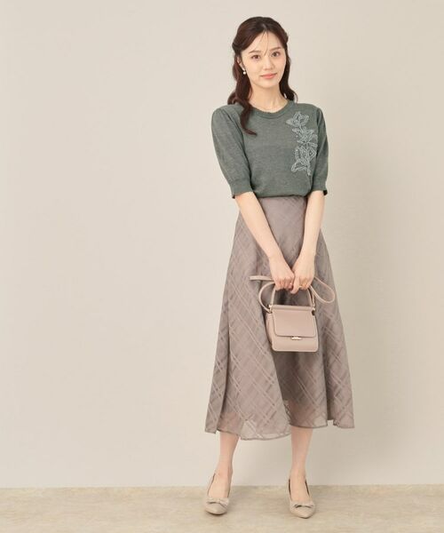 Couture Brooch / クチュールブローチ ニット・セーター | オーガンフリルフラワーニット | 詳細1