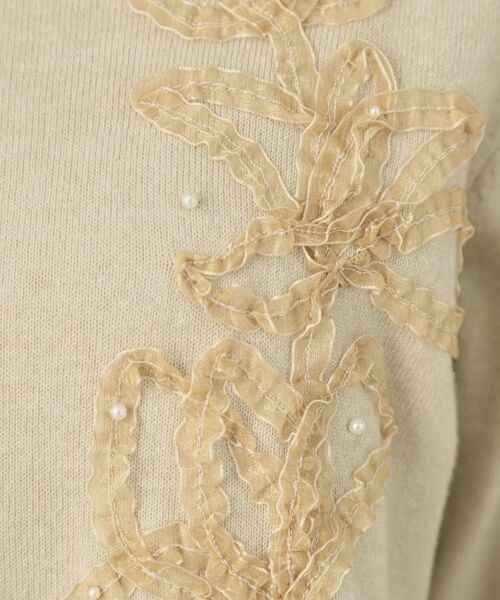 Couture Brooch / クチュールブローチ ニット・セーター | オーガンフリルフラワーニット | 詳細23