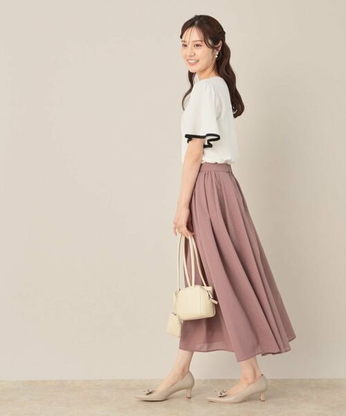 Couture Brooch / クチュールブローチ ニット・セーター | 【フェミニン・5分袖・通勤】配色フレアスリーブニット | 詳細12