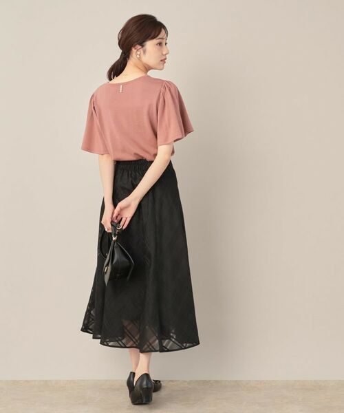 Couture Brooch / クチュールブローチ ニット・セーター | 【フェミニン・5分袖・通勤】配色フレアスリーブニット | 詳細2