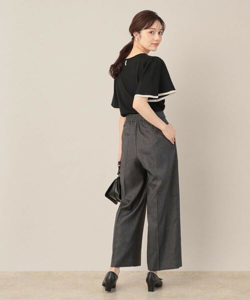 Couture Brooch / クチュールブローチ ニット・セーター | 【フェミニン・5分袖・通勤】配色フレアスリーブニット | 詳細27