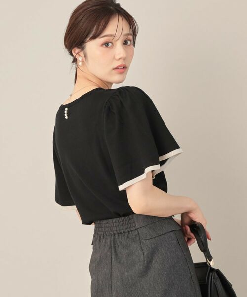 Couture Brooch / クチュールブローチ ニット・セーター | 【フェミニン・5分袖・通勤】配色フレアスリーブニット | 詳細30