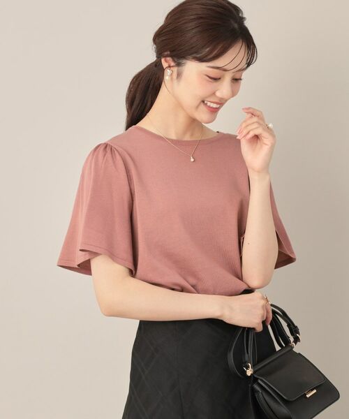 Couture Brooch / クチュールブローチ ニット・セーター | 【フェミニン・5分袖・通勤】配色フレアスリーブニット | 詳細5