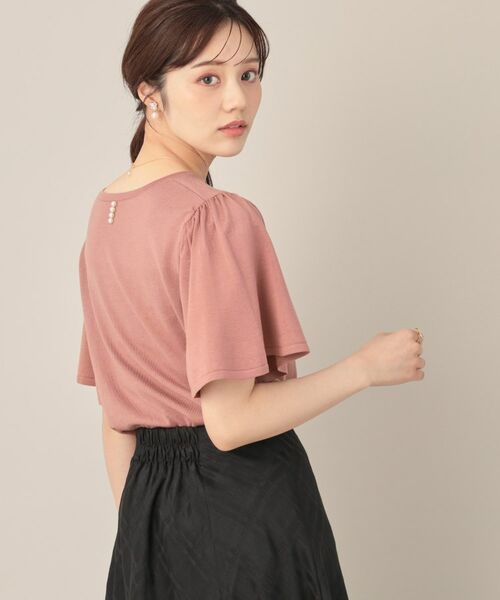 Couture Brooch / クチュールブローチ ニット・セーター | 【フェミニン・5分袖・通勤】配色フレアスリーブニット | 詳細6