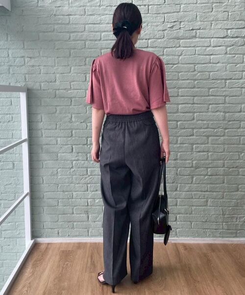 Couture Brooch / クチュールブローチ ニット・セーター | 【フェミニン・5分袖・通勤】配色フレアスリーブニット | 詳細9