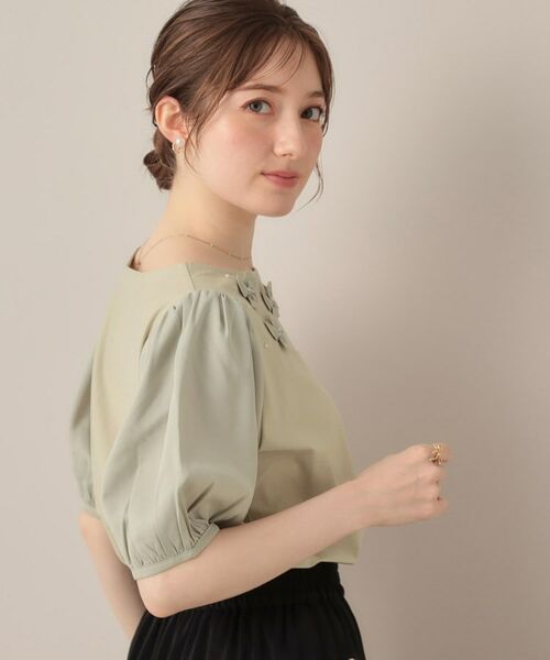 Couture Brooch / クチュールブローチ カットソー | 【接触冷感・UVカット】シフォンフラワーエンブロドッキングカットソー | 詳細15