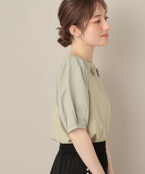 Couture Brooch / クチュールブローチ カットソー | 【接触冷感・UVカット】シフォンフラワーエンブロドッキングカットソー | 詳細16