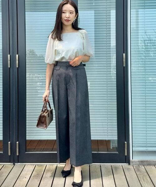 Couture Brooch / クチュールブローチ カットソー | 【マシンウォッシャブル・UVケア・接触冷感】ラグランレースドッキングカットソー | 詳細11