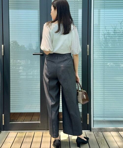 Couture Brooch / クチュールブローチ カットソー | 【マシンウォッシャブル・UVケア・接触冷感】ラグランレースドッキングカットソー | 詳細13