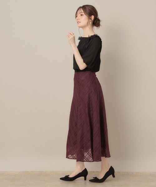 Couture Brooch / クチュールブローチ カットソー | 【マシンウォッシャブル・UVケア・接触冷感】ラグランレースドッキングカットソー | 詳細16