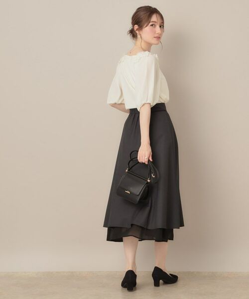 Couture Brooch / クチュールブローチ カットソー | 【マシンウォッシャブル・UVケア・接触冷感】ラグランレースドッキングカットソー | 詳細3