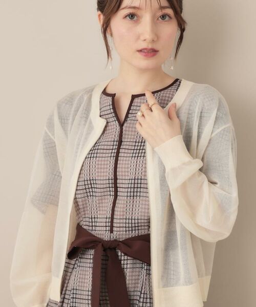 Couture Brooch / クチュールブローチ カーディガン・ボレロ | LEVITAシアージップアップブルゾン | 詳細11