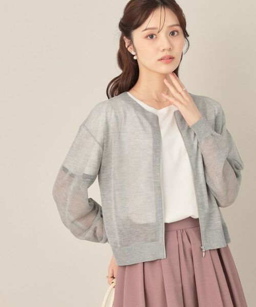 Couture Brooch / クチュールブローチ カーディガン・ボレロ | LEVITAシアージップアップブルゾン | 詳細16