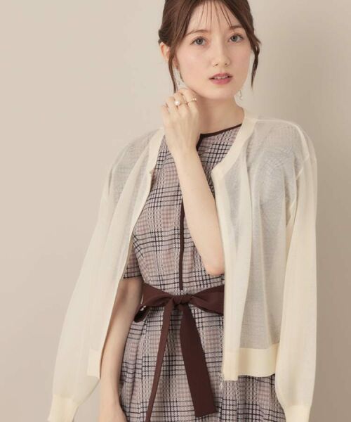 Couture Brooch / クチュールブローチ カーディガン・ボレロ | LEVITAシアージップアップブルゾン | 詳細9