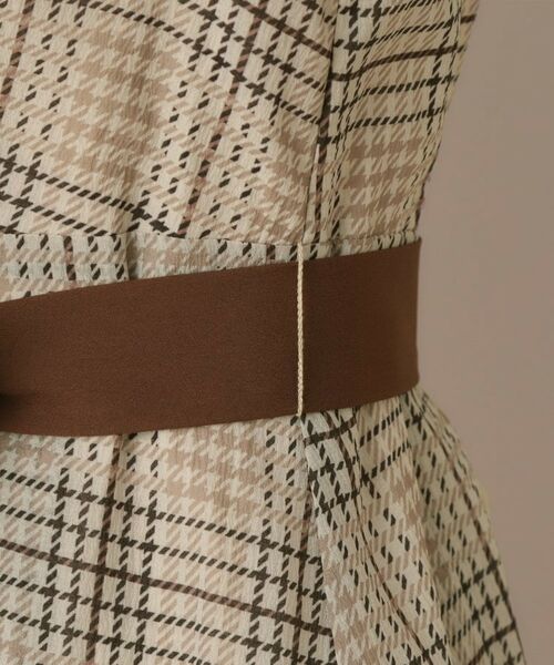 Couture Brooch / クチュールブローチ ミニ丈・ひざ丈ワンピース | 【美シルエット・5分袖】シアーチェックオーガンワンピース | 詳細30