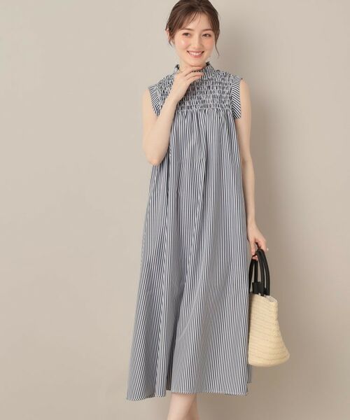 Couture Brooch / クチュールブローチ ロング・マキシ丈ワンピース | アソートシャーリングシャツワンピース(ネイビー(394))