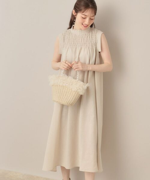 Couture Brooch / クチュールブローチ ロング・マキシ丈ワンピース | アソートシャーリングシャツワンピース(ライトベージュ(051))