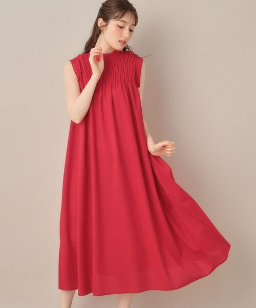 Couture Brooch / クチュールブローチ ロング・マキシ丈ワンピース | アソートシャーリングシャツワンピース(レッド(061))