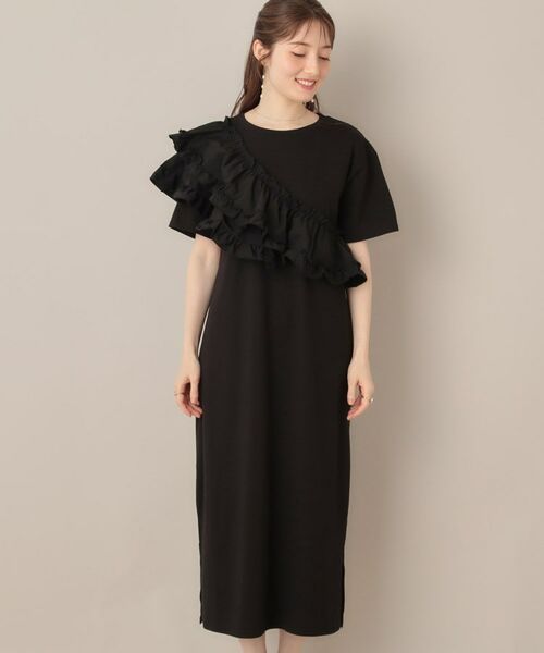 Couture Brooch / クチュールブローチ ロング・マキシ丈ワンピース | アシメフリルTシャツワンピース | 詳細15