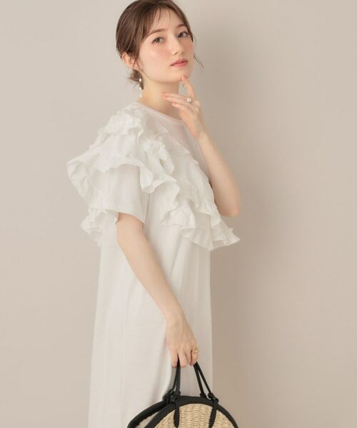 Couture Brooch / クチュールブローチ ロング・マキシ丈ワンピース | アシメフリルTシャツワンピース | 詳細2