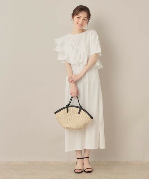 Couture Brooch / クチュールブローチ ロング・マキシ丈ワンピース | アシメフリルTシャツワンピース | 詳細4