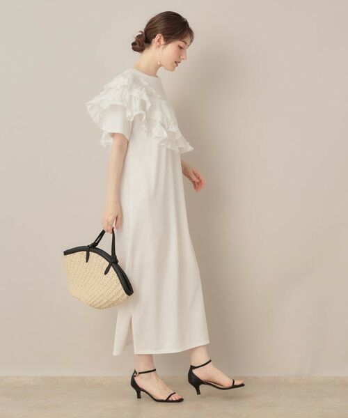 Couture Brooch / クチュールブローチ ロング・マキシ丈ワンピース | アシメフリルTシャツワンピース | 詳細5