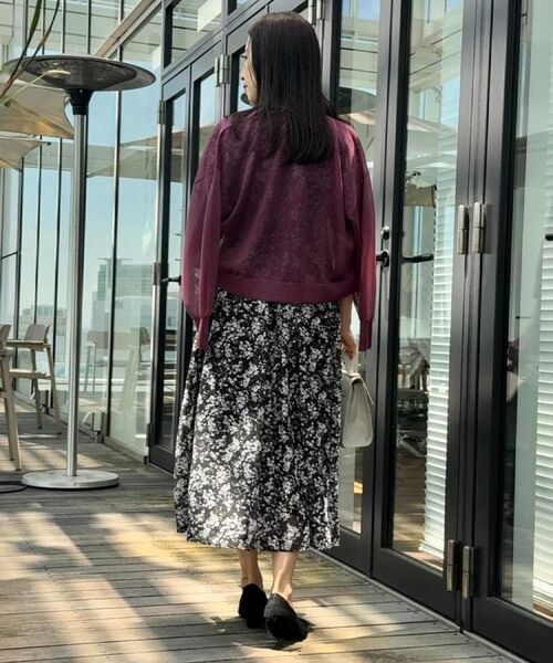 Couture Brooch / クチュールブローチ ロング・マキシ丈ワンピース | 【一枚で着映える・通勤】Vネックフラワーワンピース | 詳細14