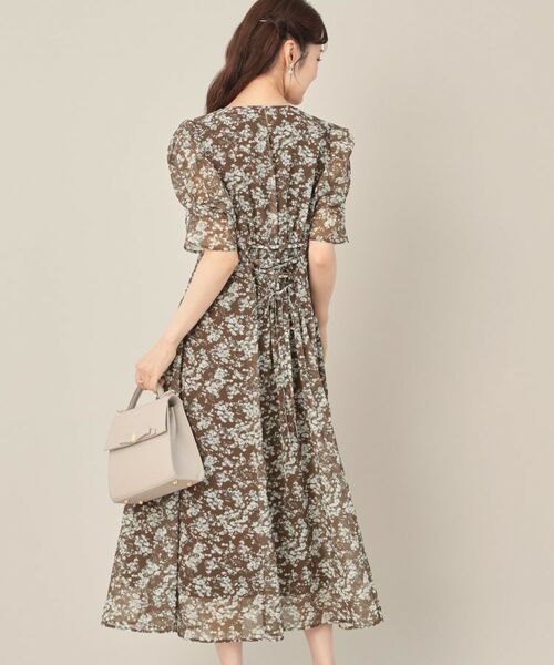 Couture Brooch / クチュールブローチ ロング・マキシ丈ワンピース | 【一枚で着映える・通勤】Vネックフラワーワンピース | 詳細20