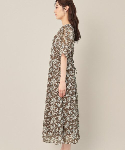 Couture Brooch / クチュールブローチ ロング・マキシ丈ワンピース | 【一枚で着映える・通勤】Vネックフラワーワンピース | 詳細29