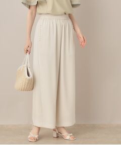 Couture Brooch / クチュールブローチ パンツ | 【マルチデザイン・楽ちん】フェイクパール リラックスワイドパンツ