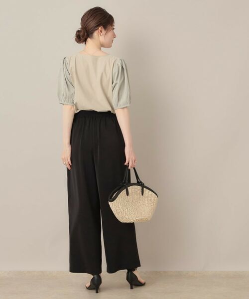 Couture Brooch / クチュールブローチ パンツ | 【マルチデザイン・楽ちん】フェイクパール リラックスワイドパンツ | 詳細13