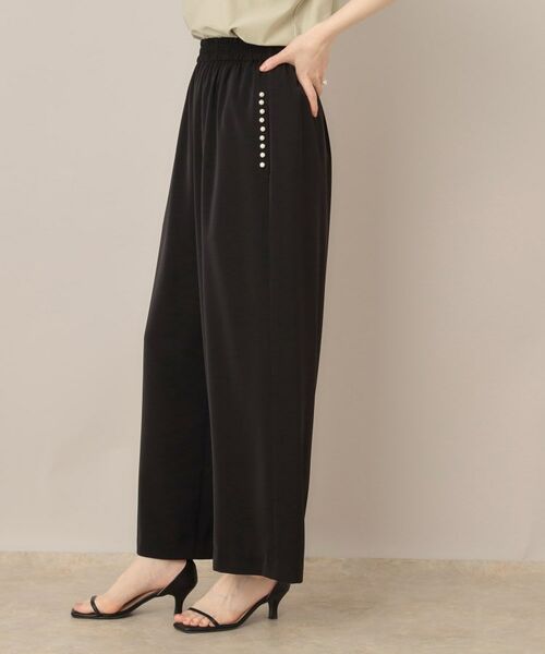 Couture Brooch / クチュールブローチ パンツ | 【マルチデザイン・楽ちん】フェイクパール リラックスワイドパンツ | 詳細15